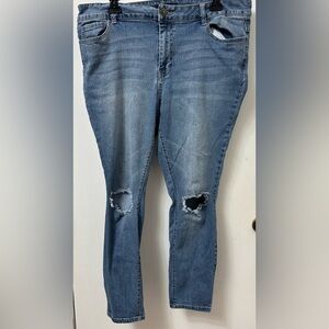 Stylish Distressed Skinny Jeans in Blue